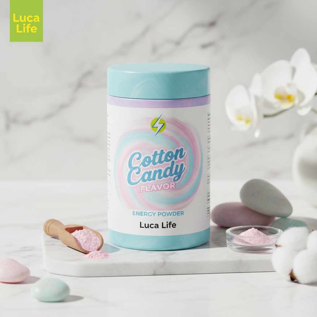 Energy Powder Cotton Candy with Logo