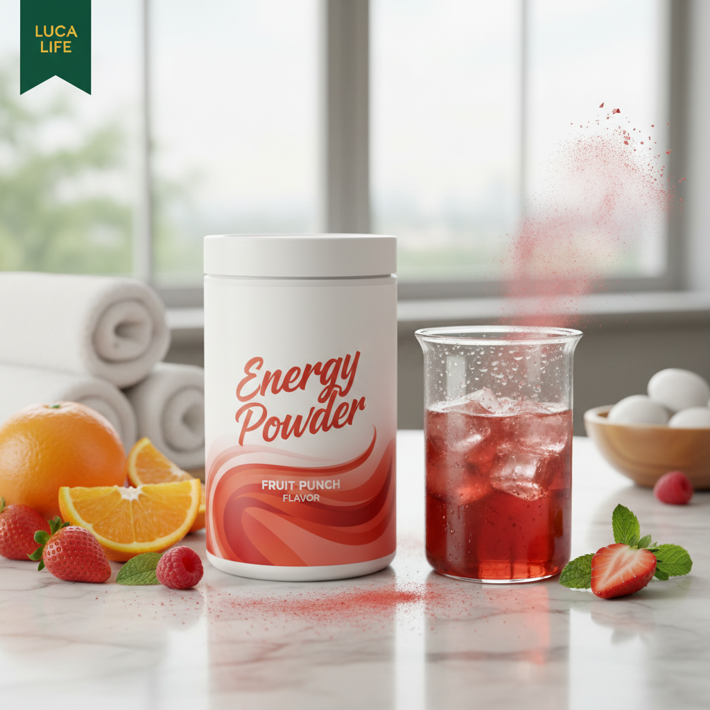 Energy Powder Fruit Punch with Logo