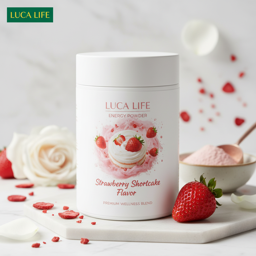 Energy Powder Strawberry Shortcake with Logo
