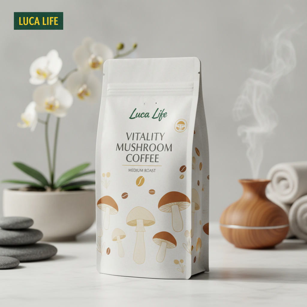Mushroom Coffee with Logo